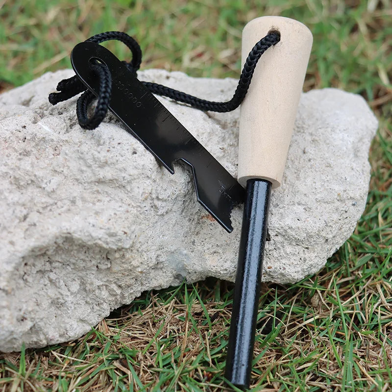 Magnesium Flint Fire Starter Kit — Portable Emergency Ferro Rod for Camping & Hiking