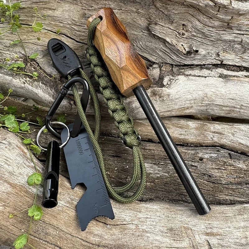 Magnesium Flint Fire Starter Kit — Portable Emergency Ferro Rod for Camping & Hiking