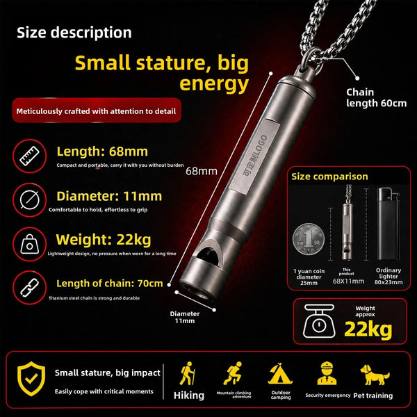 High-Pitch Survival Whistle