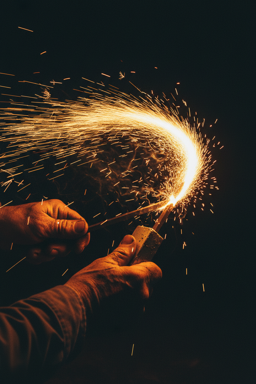 Magnesium Flint Fire Starter — Sparks