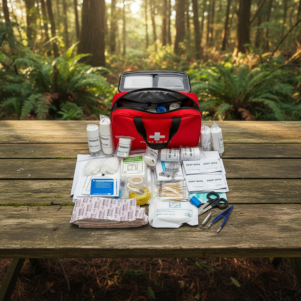 Woods Background Flat Lay
